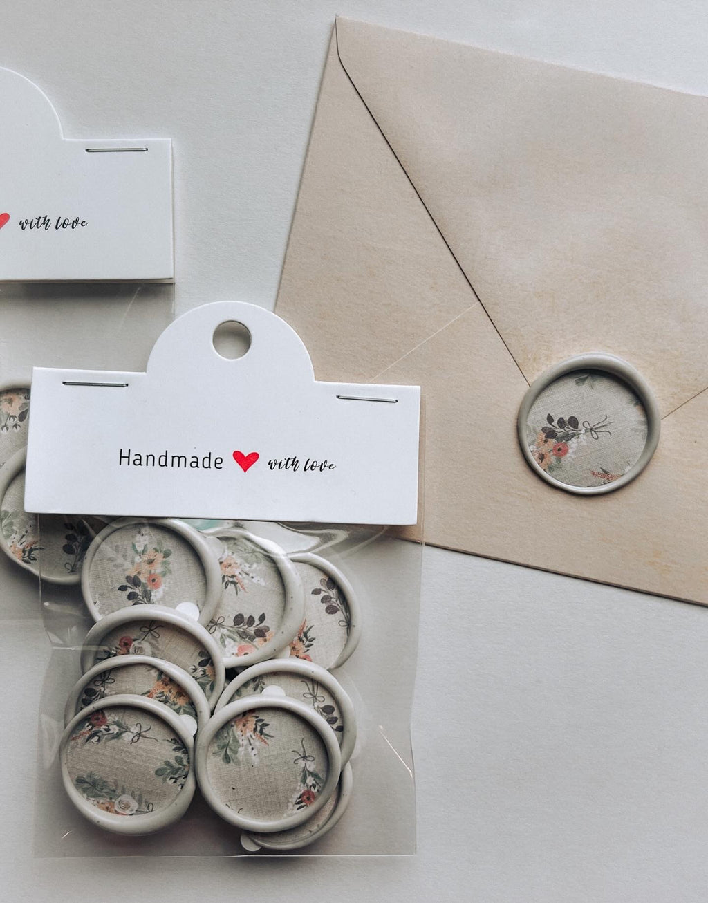 Floral print wax seal