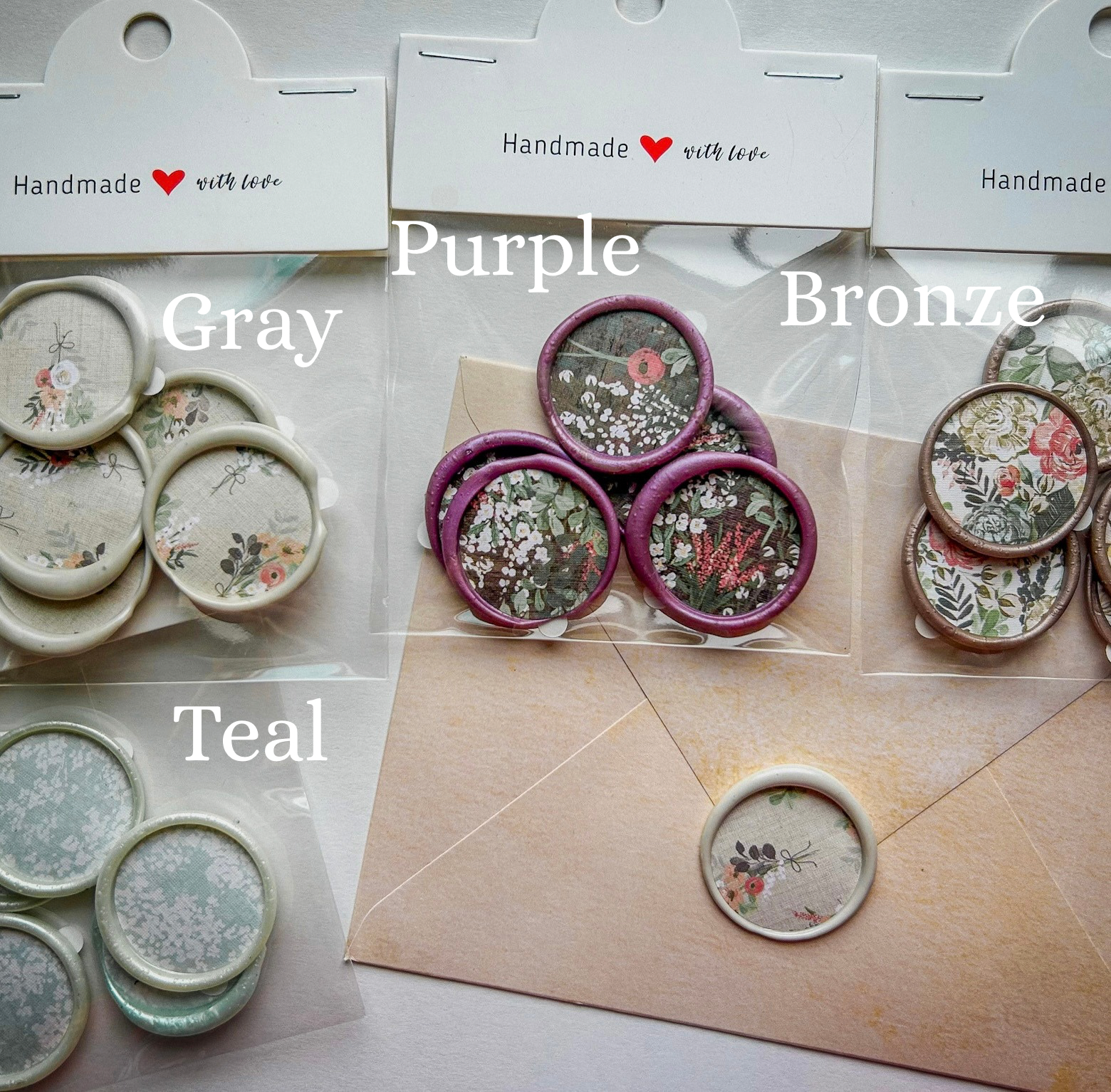 Floral print wax seal