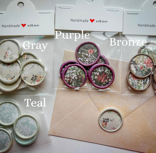 Floral print wax seal