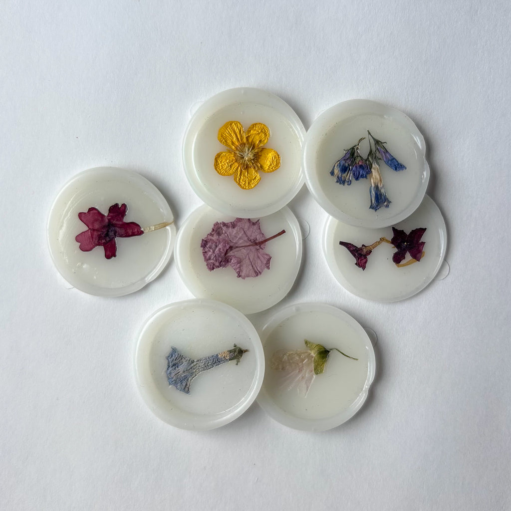 Pressed flower seals